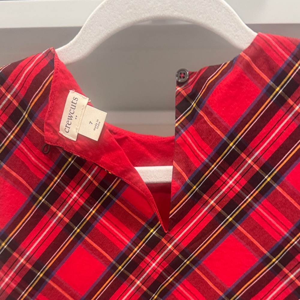 Crewcuts Red Plaid Ruffle Dress - Picture 2 of 3